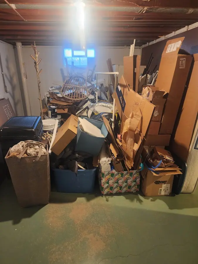 Roll-off dumpster container at job site for 6 Yard Dumpster Rental in St. Helens